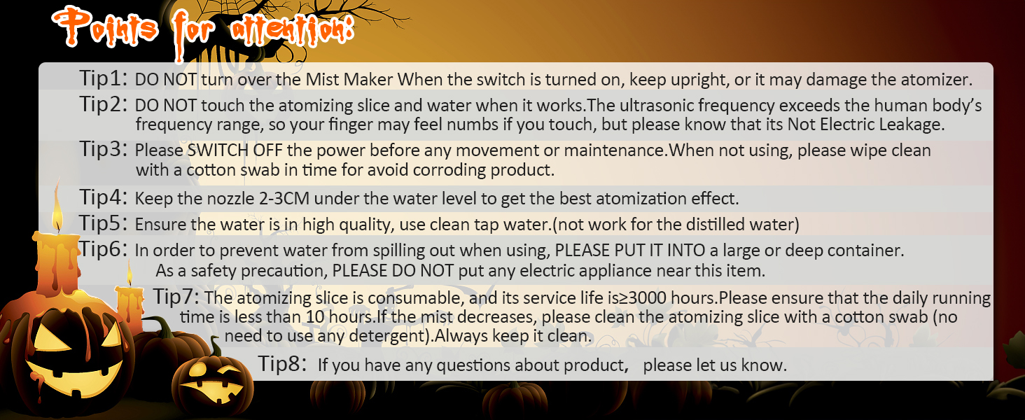 Mist Maker Fog Maker for Water Fountain Pond Rockery Fishtank Vase Birdbath