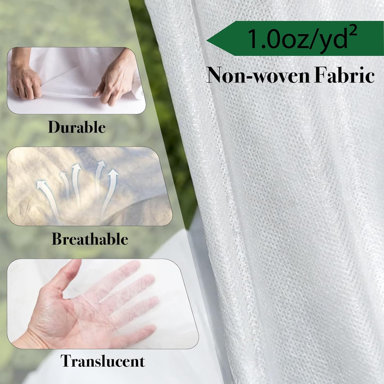 kopotma 10Ftx30Ft Winter Plant Covers Freeze Protection, Raised Garden Bed Cover for Winter, Frost Cloths for Outdoor Plants Plant Blankets Frost Covers Floating Row Cover - Image 3