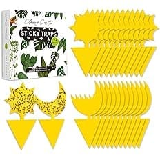 Classy Casita Sticky Traps - Yellow Sticky Traps for Plants - Plant Fly Traps for Indoor & Outdoor Use - Flying Bug Insect Tr