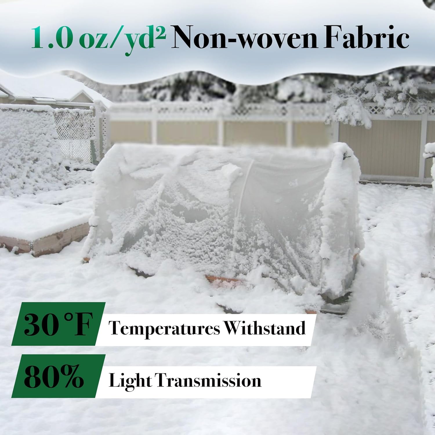 kopotma 10Ftx30Ft Winter Plant Covers Freeze Protection, Raised Garden Bed Cover for Winter, Frost Cloths for Outdoor Plants Plant Blankets Frost Covers Floating Row Cover - Image 2
