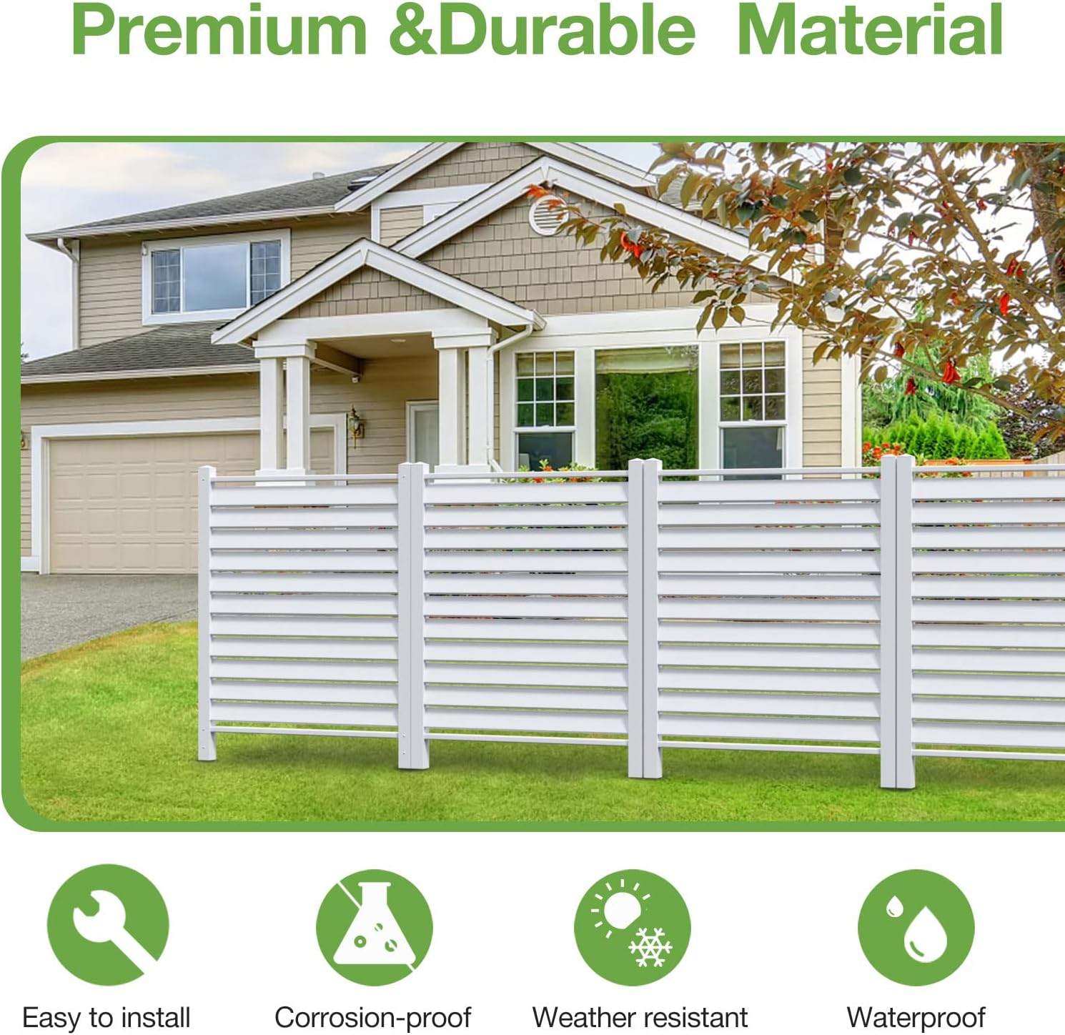 Caprihom Rejilla para valla de aire acondicionado de 50 pulgadas de ancho x 50 pulgadas de alto, carcasa de vinilo para valla de privacidad, panel de pantalla para equipo de piscina, kit de paneles y pantallas de privacidad para exteriores (paquete de 2) - Image 17