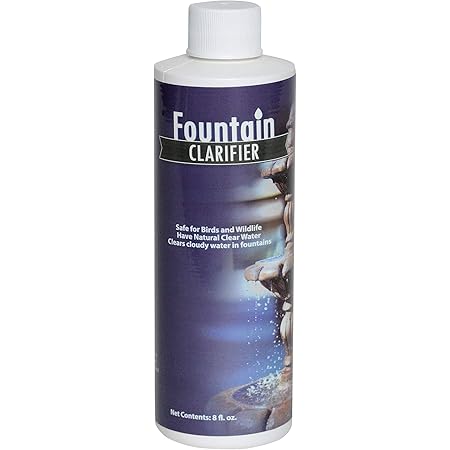 Sanco Industries Fountain Water Clarifier - 8 Ounces - Water Treatment for Fountains & Birdbaths, Prevent White-Scale Buildup, Stains, Cloudy Water, Foam & Other Water Conditions