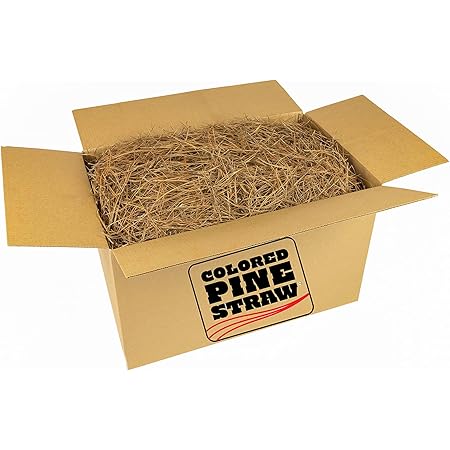 Longleaf Pine Straw Loose in Box for Landscaping - Non-Colored - Covers Up to 90 Square Feet