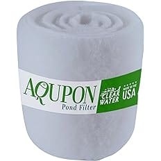 AQUPON Koi Pond Filter Media Pad - Cut to Fit Roll (Dye-Free/Blue Bonded) - 1.25 Inch Thickness (10 ft, Dye-Free)