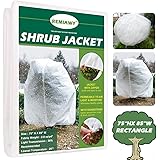 REMIAWY Plant Covers Freeze Protection Frost Blanket for Plants Tree Blanket Cover Shrub Covers Jacket with Zipper Drawstring