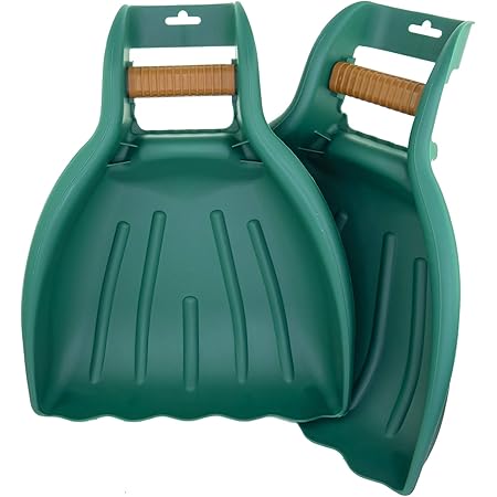 MEKKAPRO Leaf Scoops and Claws V2.0, 1-Pair (2 Pieces), Sturdy Ergonomic Grip Leaf Rake, Large Hand Held Garden Rake Grabbers for Leaf, Garden Claw for Lawn Grass Removal