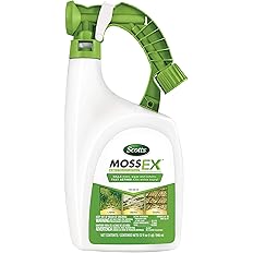 Scotts MossEx 3-in-1 Ready-Spray, Moss Killer for Lawns, Hard Surfaces, and More, 32 fl. oz.