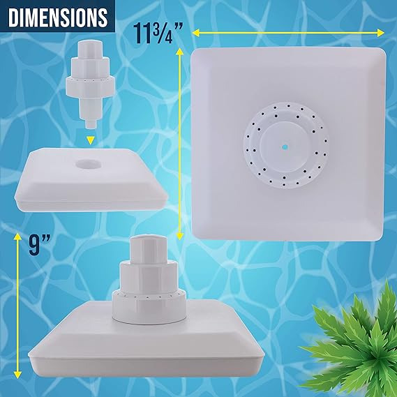 U.S. Pool Supply Floating Grecian Waterfall Spray Fountain - Three Tiers, Adjustable Distance, Pool Spray Aerator Cools Water Temperature - In-Ground, Above-Ground Swimming Pool, Ponds, Fun Decoration - Image 3