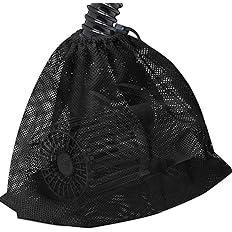 Hecaty 17.7"x 17.7" Large Pump Barrier Bag, Pond Pump Filter Bag, Black Media, Nylon Mesh Bag, Swimming Pool Filters(Black)
