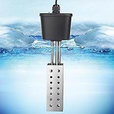 Saillong Pond Heater 500W Floating Pond Deicer Aquarium Heater for Small Outdoor Ponds, Koi Fish Tank Warmer with Temperature