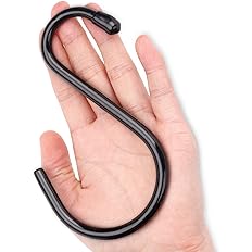 Antimbee 12 Pack Heavy Duty Large S Hooks, Rust-Free 5-1/2 inch S Hooks Hanger, Non Slip All-Purpose S Hook