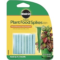 Miracle-Gro Indoor Plant Food Spikes, Includes 24 Spikes - Continuous Feeding for all Flowering and Foliage Houseplants - NPK