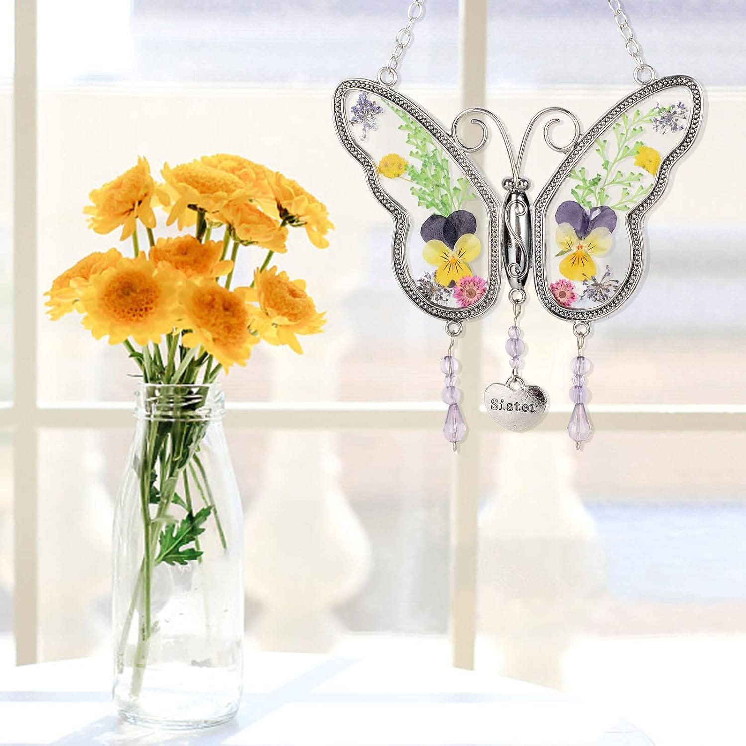 Campanilla de viento solar de colibrí al aire libre, regalo para papá, mamá, abuela, esposa, hija, hermana, tía, abuela, mujeres, decoración al aire libre para patio, jardinería - Image 25