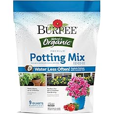 Burpee, 9 Quarts | Premium Organic Potting Natural Soil Mix Food Ideal for Container Garden-Vegetable, Flower & Herb Use for