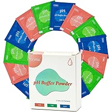 YINMIK 15 Pack PH Calibration Powder, 5 Each for PH 4.00, PH 7.00 and PH 10.01 Calibration Buffer Powder, PH Tester Calibrati
