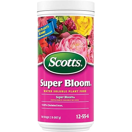 Scotts Super Bloom Water Soluble Plant Food, 2 lb - NPK 12-55-6 - Fertilizer for Outdoor Flowers, Fruiting Plants, Containers and Bed Areas - Feeds Plants Instantly