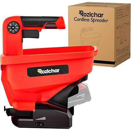 Rozlchar Power Spreader for Milwaukee M18 18V Battery, Seed Spreader for Year-Round, Covers Up to 5,000 sq. ft.(Tool Only, No Battery)