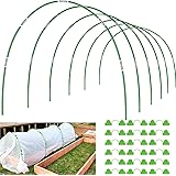 Garden Hoops for Raised Beds, 36pcs 8ft Long Garden Tunnel Hoops for Row Cover, Rust-Free Fiberglass Greenhouse Hoops Grow Tu
