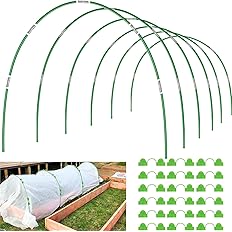 Garden Hoops for Raised Beds, 36pcs 8ft Long Garden Tunnel Hoops for Row Cover, Rust-Free Fiberglass Greenhouse Hoops Grow Tu