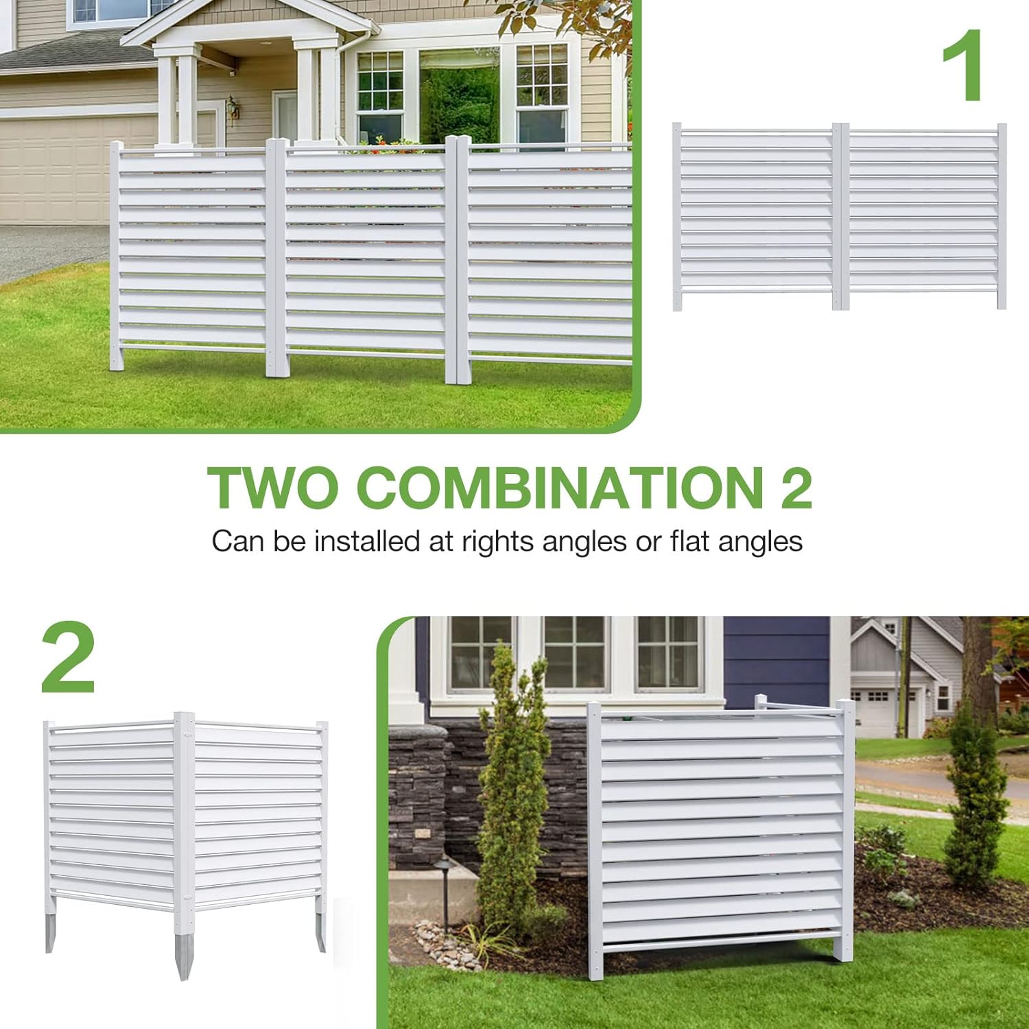 Caprihom Rejilla para valla de aire acondicionado de 50 pulgadas de ancho x 50 pulgadas de alto, carcasa de vinilo para valla de privacidad, panel de pantalla para equipo de piscina, kit de paneles y pantallas de privacidad para exteriores (paquete de 2) - Image 29