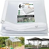 Chocikick 7 x 9FT Outdoor Clear Tarp Curtain Waterproof 20 Mil, Wind-Proof Transparent Anti-Tear PVC Thick Cover with Grommet