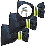 Asoleo 3 Pack Outdoor Faucet Covers for Winter Freeze Protection,8.4"X6.8" Hose Bib Covers for Winter,Reusable Thicker Waterp