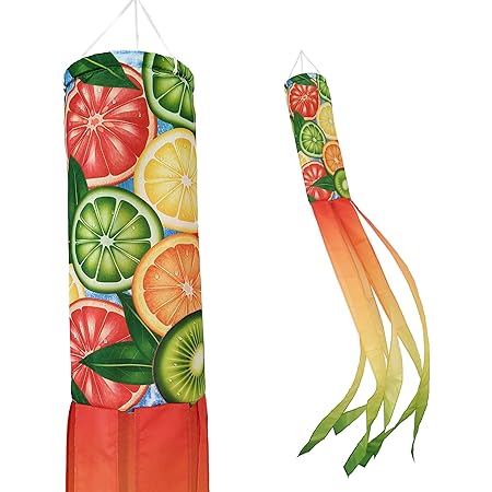 Madrona Brands Sliced Fruit Windsock | Durable Outdoor Hanging Decoration | Yard, Garden, Patio, Beach and More | 60 Inch