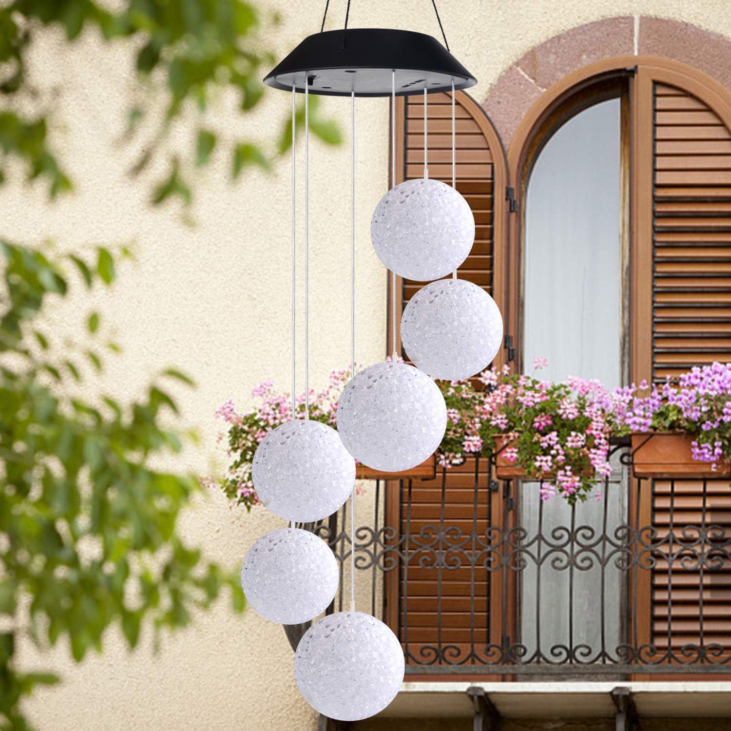 Campanilla de viento solar de colibrí al aire libre, regalo para papá, mamá, abuela, esposa, hija, hermana, tía, abuela, mujeres, decoración al aire libre para patio, jardinería - Image 30