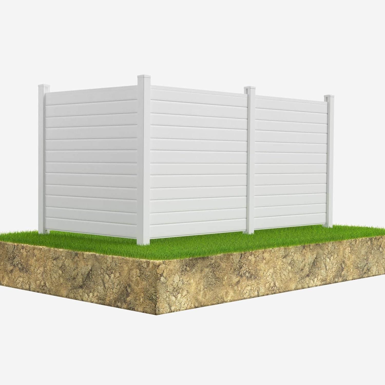 Caprihom Rejilla para valla de aire acondicionado de 50 pulgadas de ancho x 50 pulgadas de alto, carcasa de vinilo para valla de privacidad, panel de pantalla para equipo de piscina, kit de paneles y pantallas de privacidad para exteriores (paquete de 2) - Image 3