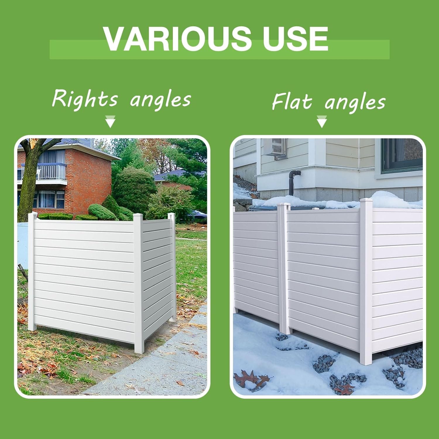 Caprihom Rejilla para valla de aire acondicionado de 50 pulgadas de ancho x 50 pulgadas de alto, carcasa de vinilo para valla de privacidad, panel de pantalla para equipo de piscina, kit de paneles y pantallas de privacidad para exteriores (paquete de 2) - Image 12