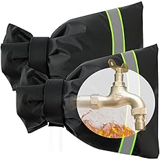RASIEYA Outdoor Faucet Covers for Winter, 6.7” W x 8.6” H, Outside Water Faucet Winter Covers, Thickened Insulated Cover for