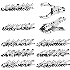 50 Pcs Garden Clips, 2.3 inch Greenhouse Clamps, Stainless Steel Greenhouse Clip for Netting, Heavy Duty Row Cover Clips with