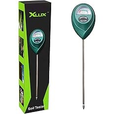 XLUX T10 Soil Moisture Sensor Meter - Soil Water Monitor, Hydrometer for Gardening, Farming, No Batteries Required