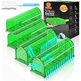 4 Pack 93 Holes Humane Mouse Traps Indoor for Home/Outdoor, Live Catch and Release Mice Traps, No Kill Mouse Catcher, Easy to
