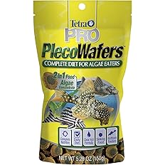 Tetra PRO PlecoWafers 5.29 Ounces, Nutritionally Balanced Vegetarian Fish Food for Bottom Feeders, Concentrated Algae Center