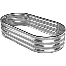 ENJOYBASICS Raised Garden Bed Kit, Galvanized Raised Planter 4x2x1ft Box Outdoor for Vegetables, Large Bottomless Metal Raise