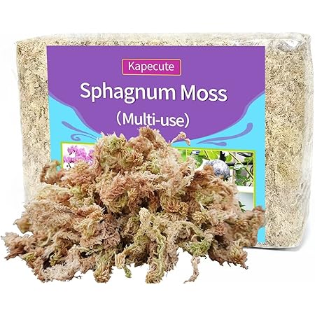 Kapecute Sphagnum Moss 34QT Perfect for Plant Propagation, Great Orchid Potting Mix, Help with Maintain Humidity, 10oz