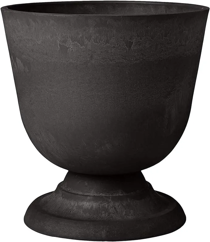 Arcadia Garden Products PSW BC38BK Classical Urn, Black, 15 by 15"-Inches
