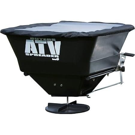 Buyers Products ATVS100 ATV Broadcast Spreader, All-Purpose Spreader for Salt, Seed & Fertilizer, 100 lb. Capacity W/ Rain Cover, ATV/UTV, Deer Feed Spreader, Salt Spreader, Lawn & Garden Spreader