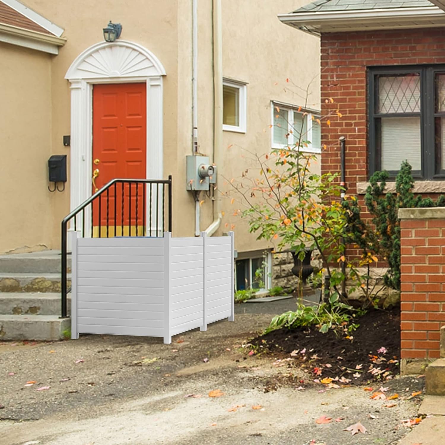 Caprihom Rejilla para valla de aire acondicionado de 50 pulgadas de ancho x 50 pulgadas de alto, carcasa de vinilo para valla de privacidad, panel de pantalla para equipo de piscina, kit de paneles y pantallas de privacidad para exteriores (paquete de 2) - Image 25