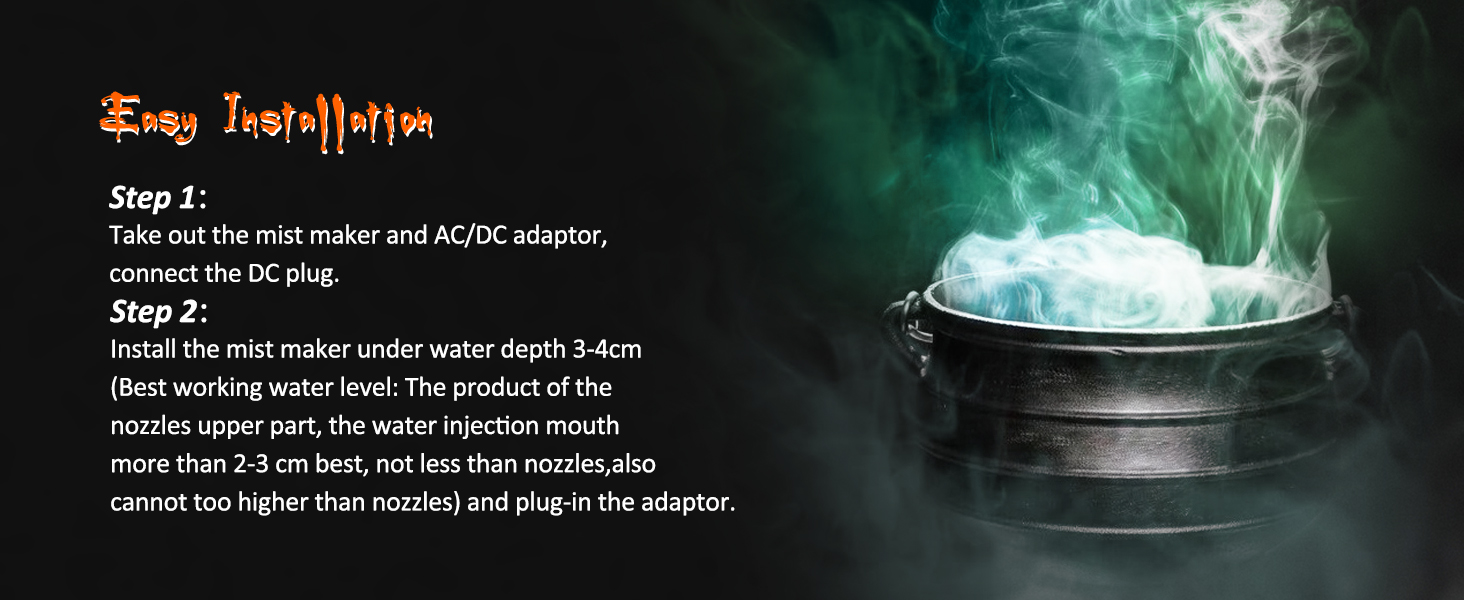 Mist Maker Fog Maker for Water Fountain Pond Rockery Fishtank Vase Birdbath