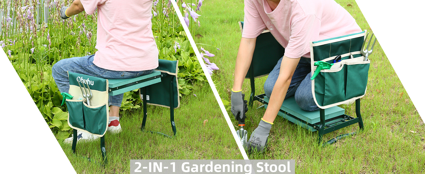 2 in 1 gardening stool