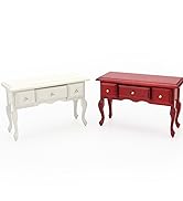 dollhouse wood furniture miniature table white