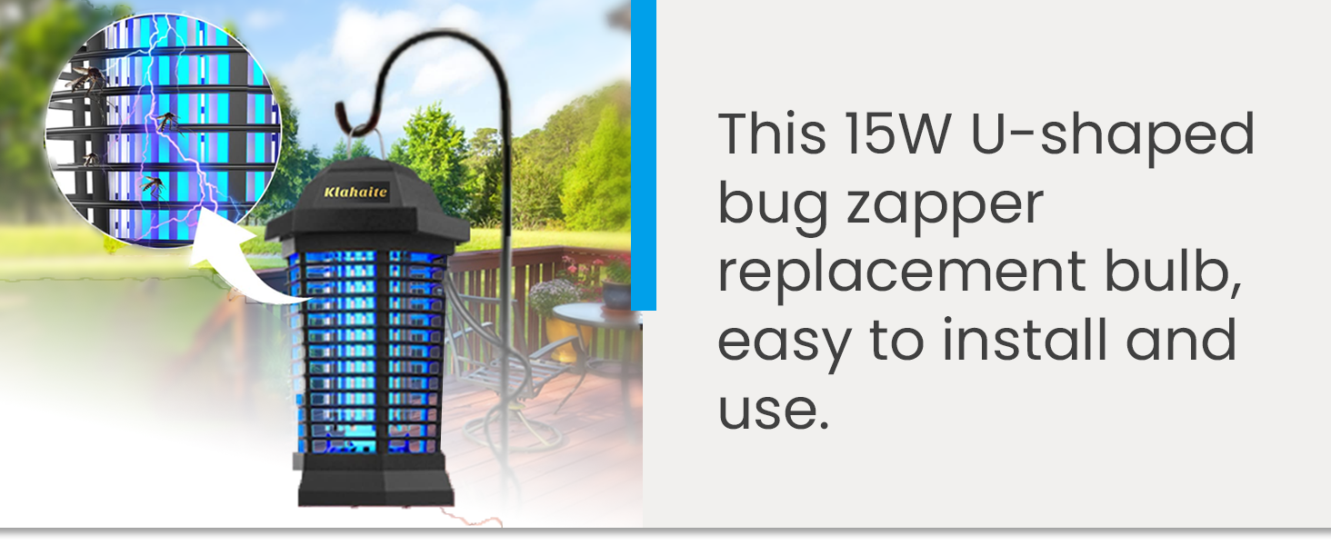 Klahaite Replacement Bulb for K15, X3,T6, T8, T9 Bug Zapper Outdoor, 4-pin