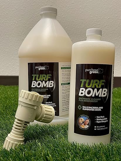 Purchase Green Turf Bomb Bundle 32oz and 1- Gallon Bottles- Indoor Outdoor Enzymatic Cleaner and Pet Urine Odor Eliminator for Artificial Turf