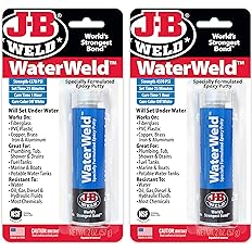 J-B Weld WaterWeld, 1 Hour Cure, Epoxy Putty Stick - 2 Pack, Off-White (8277-2)