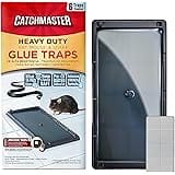 Catchmaster Rat & Mouse Glue Traps with Sticky Putty 6Pk, Large Bulk Glue Rat Traps, Mouse Traps Indoor for Home, Pre-Scented