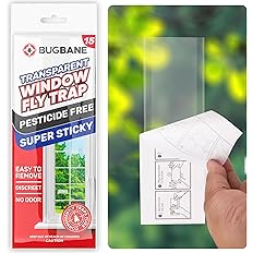 Window Fly Traps Indoor Clear 15pk Strips Indoor. The Only Double Strip Trap for Home. Paper Catchers Inside Home Flypaper Ho