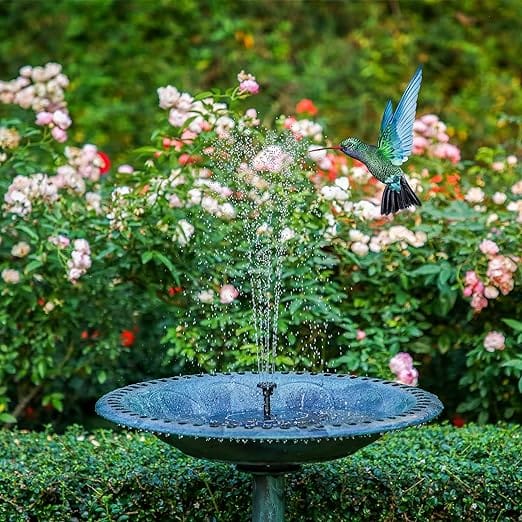 AISITIN 2.5W Solar Bird Bath Fountain Pump, Solar Fountain Pump for Bird Bath with 6 Nozzles, 6.7" Solar Powered Water Fountain Pump for Garden, Ponds, Pool, Fish Tank, Aquarium and Outdoor - Image 2