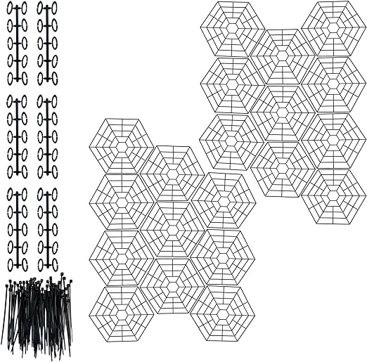 Plastic Pond Fish Protector Net 20Pcs,Plastic Pond Fish Net Mesh Cover for Fish Protection and Bird Guard,Floating Pond Fish Protector,Avoid Heron Deterrent